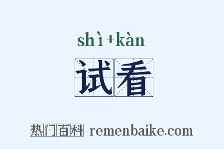 试看是什么意思的图片